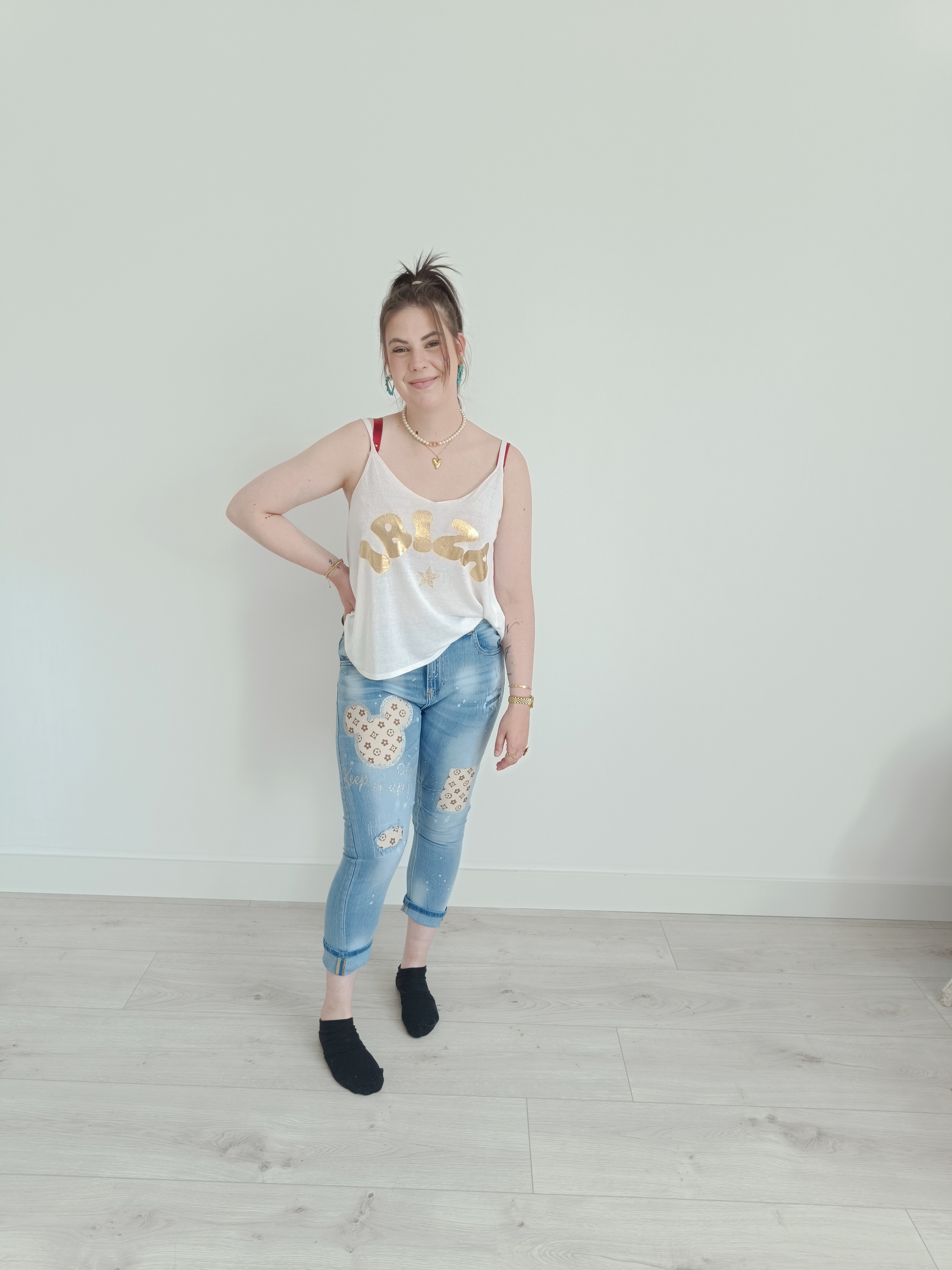 Jeans Mickey blue maat 42/44