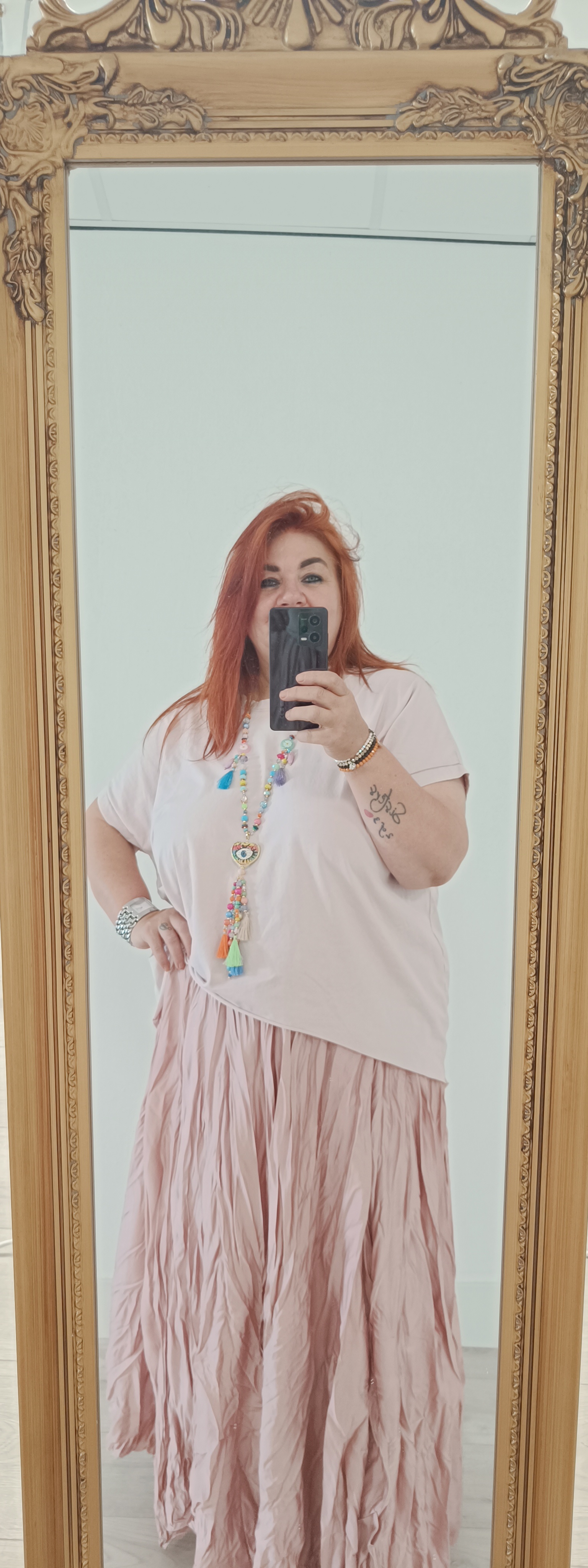 Basis shirt Poeder roze