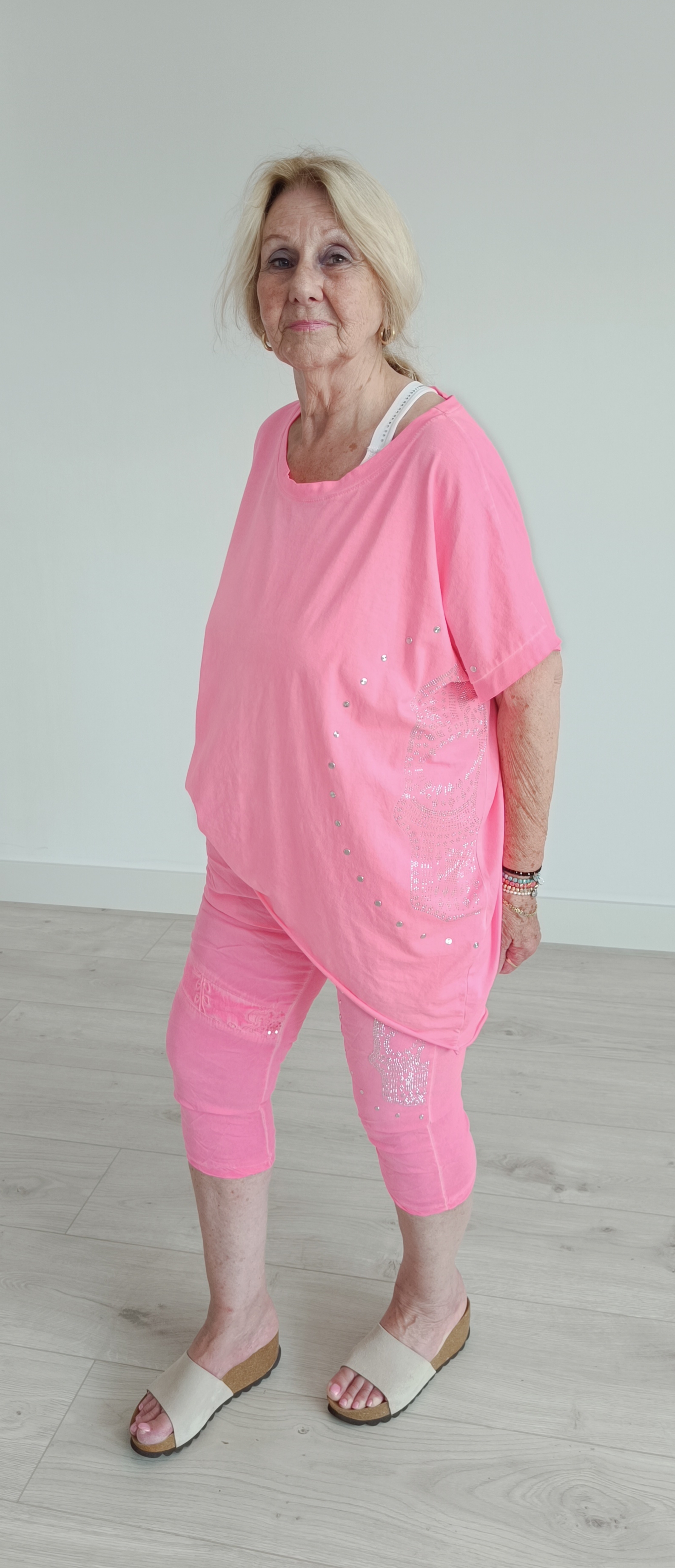 Neon pink skull shirt