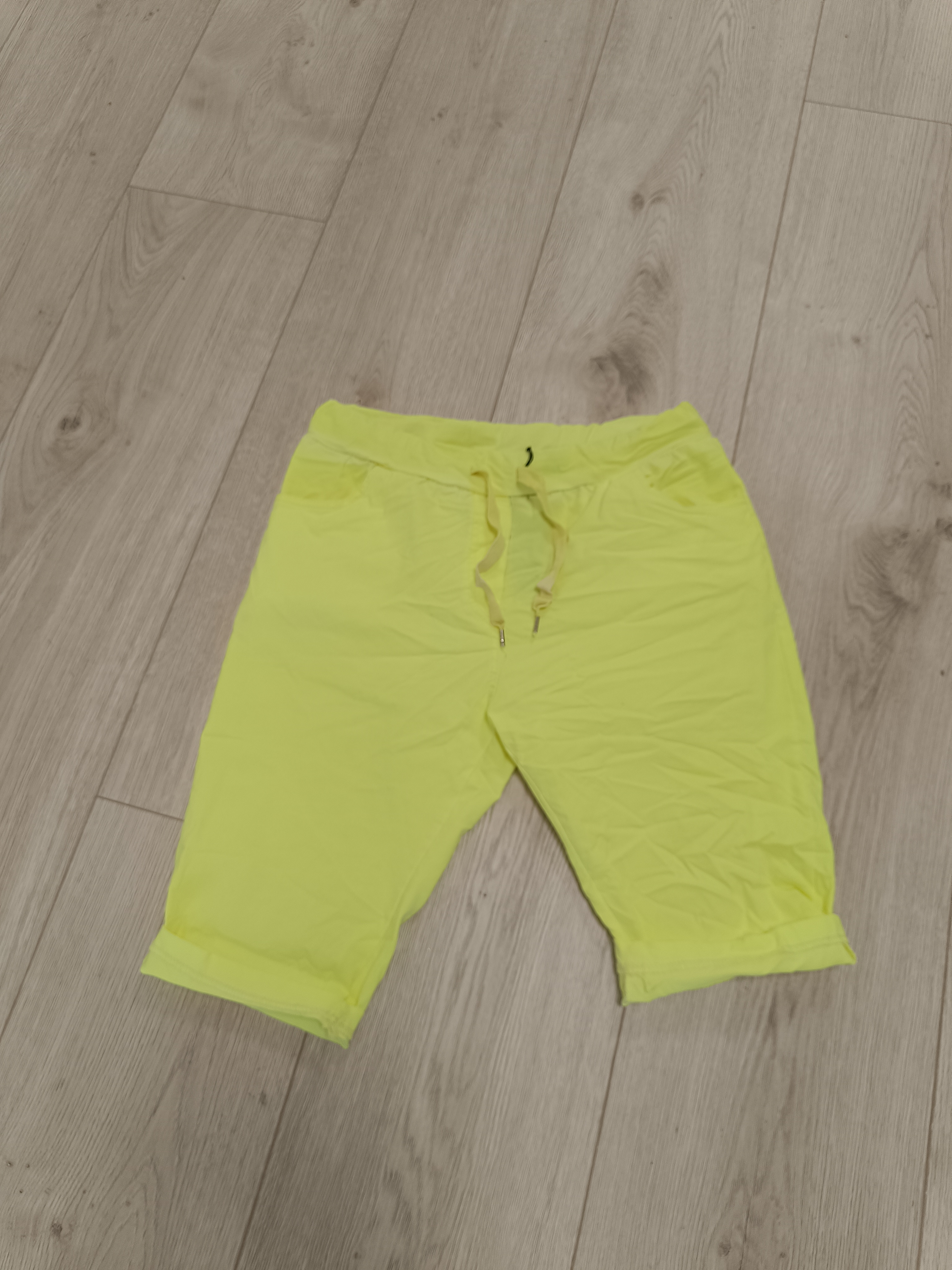 Broek stretch yellow short