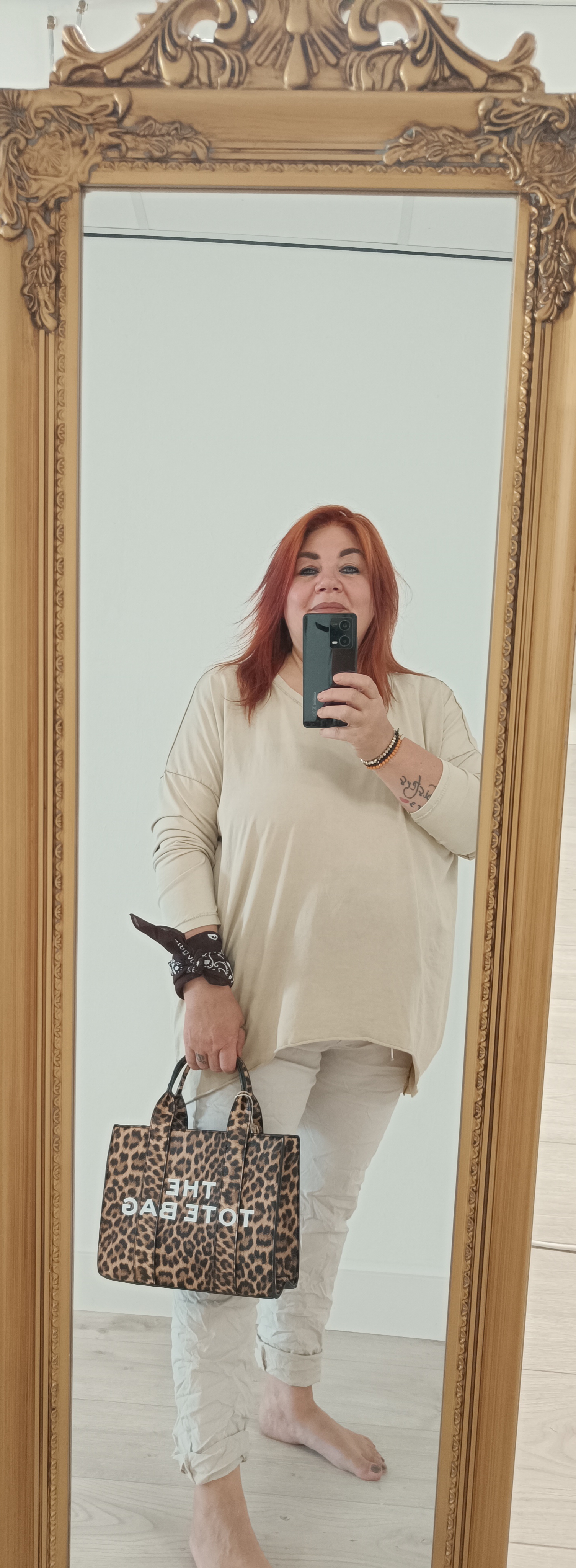 Stretch broek Camel lang model