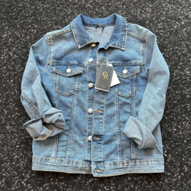 Vintage Butterfly White - Light Denim - L