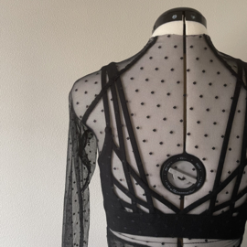 Meshy zwart met stipjes