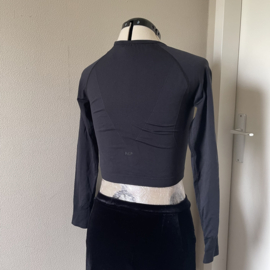 My protein cropped top zwart - S