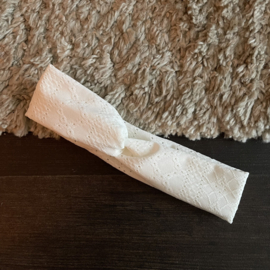 Hoofdband gebroken wit met patroon