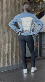 Vintage Butterfly White - Light Denim - L
