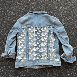 Vintage Butterfly White - Light Denim - L