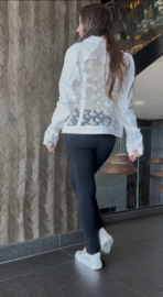 Vintage Butterfly White - White Denim - L