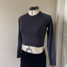 My protein cropped top zwart - S