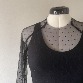 Meshy zwart met stipjes
