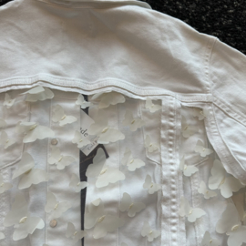 Vintage Butterfly White - White Denim - L