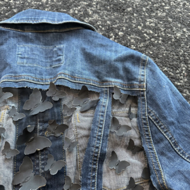 Vintage Butterfly Black - Darker Denim - M