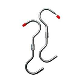 S-Haak 360gr draaibaar RVS 2stuks