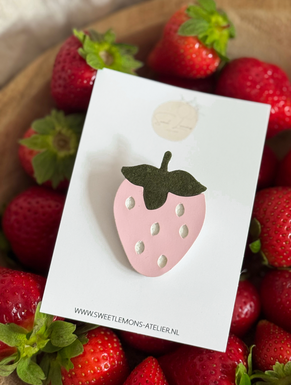 Strawberry haarspeldje - Pink