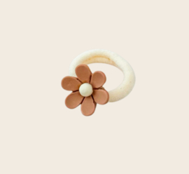 Haarelastiek - Little flower Brown