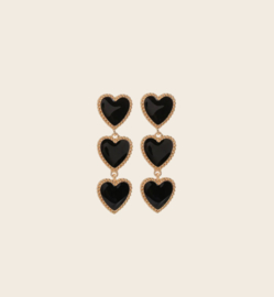 Oorbellen Black Hearts