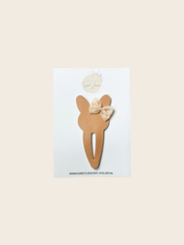 Bunny Clip - Bow Stripes