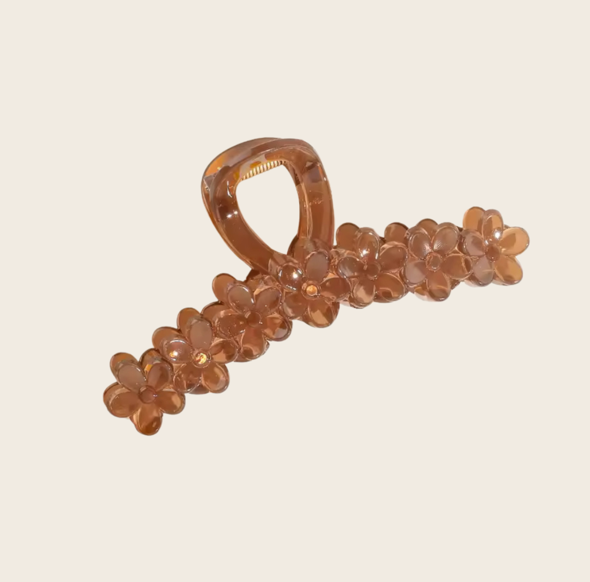 Haarclip - Flowers Brown