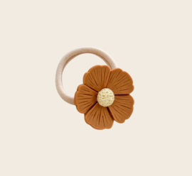 Haarelastiek - Big Flower Brown