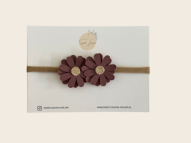 Stoffen haarband - Madelief Violet