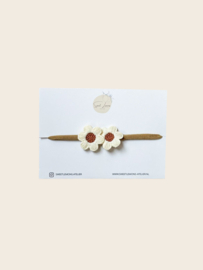 Stoffen Haarband - Flora White