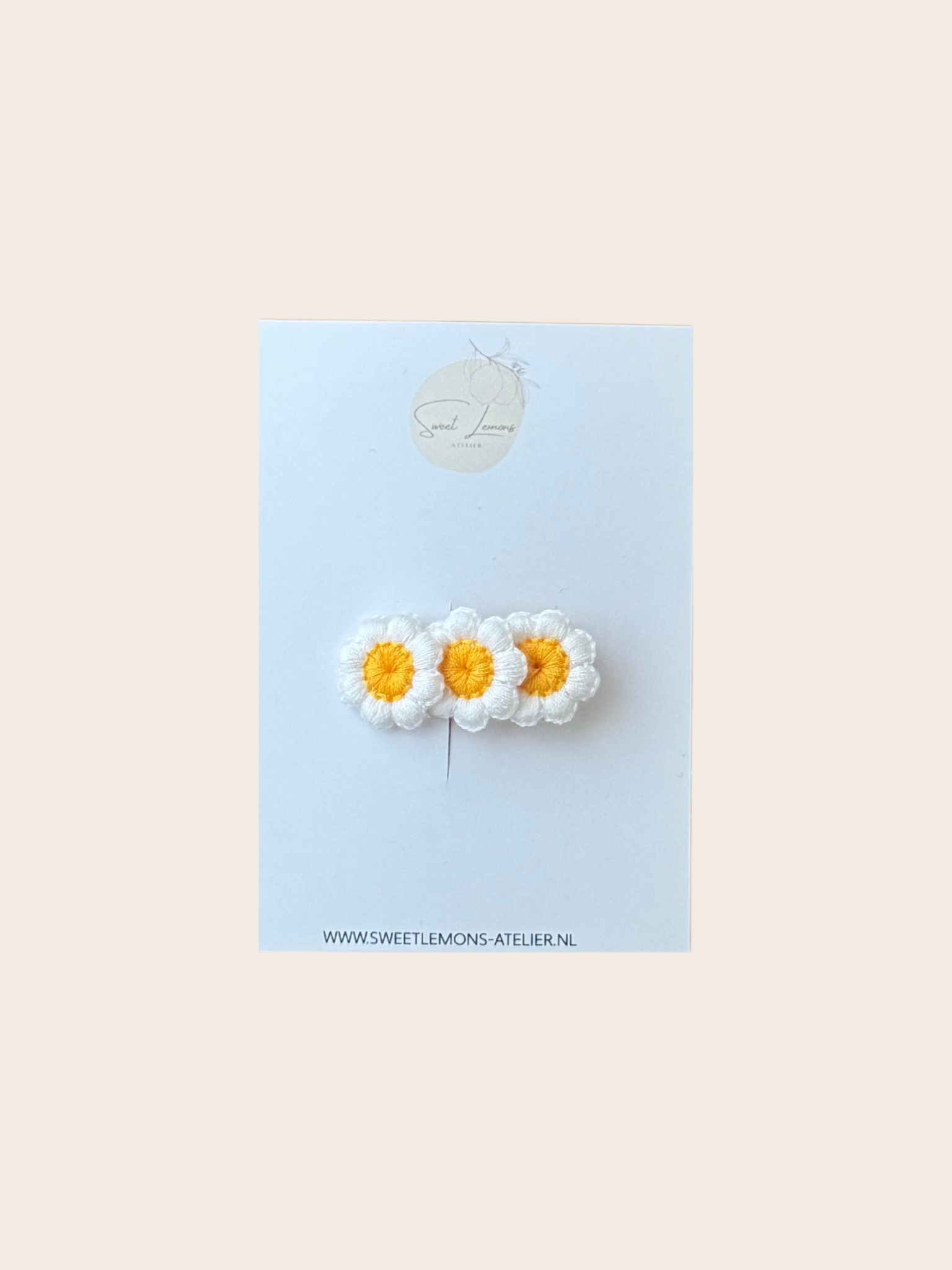 Haarspeldje Soft Flowers - Wit