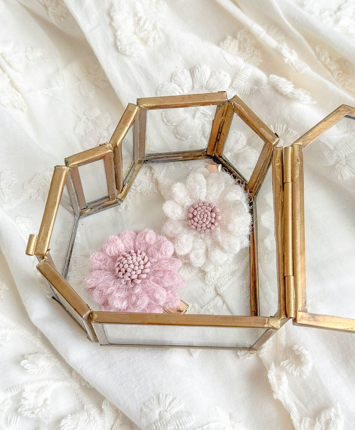 Wool Flower Haarspeldjes - Lila