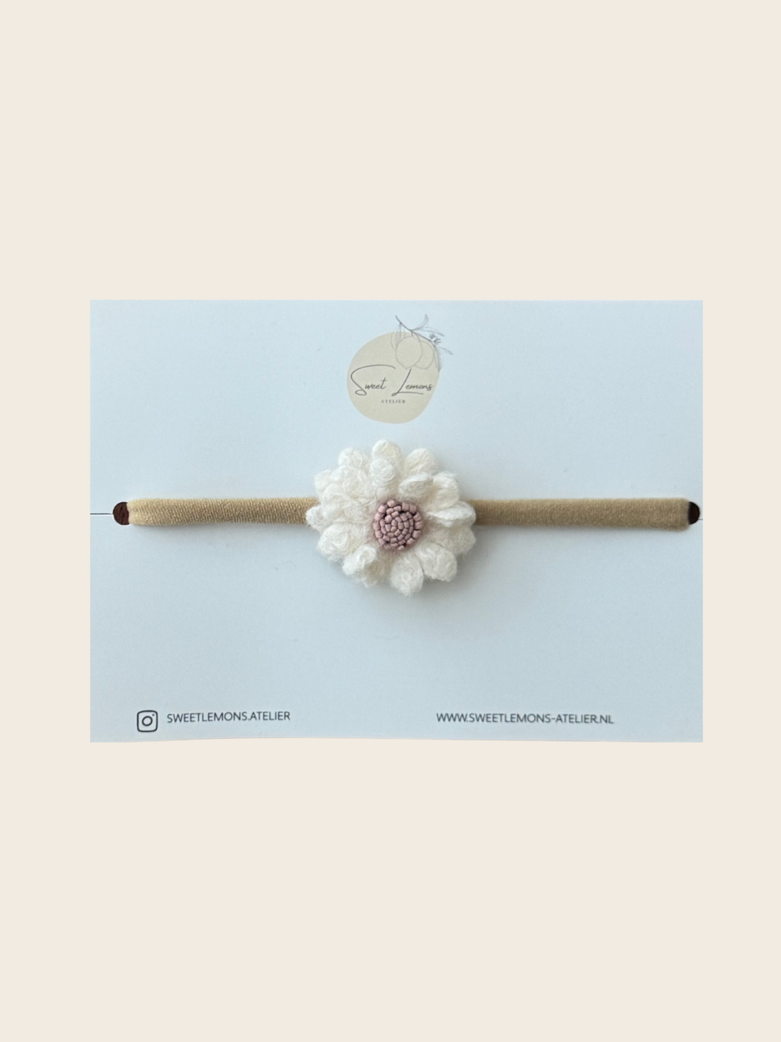 Haarband Wool Flower - Lila