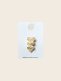 Knitted Hearts - Crème