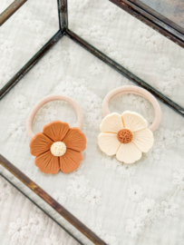 Haarelastiek - Big Flower Brown