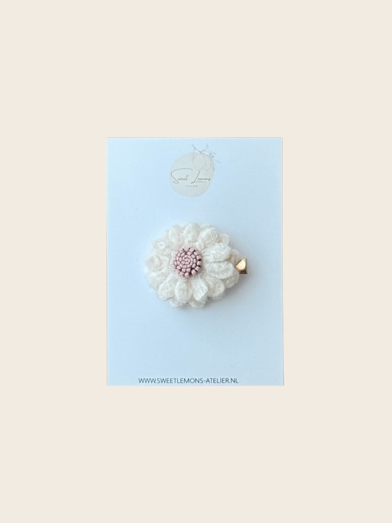 Wool Flower Haarspeldjes - Lila