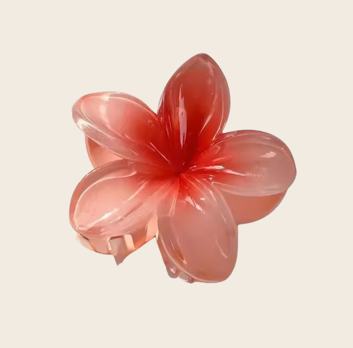 Haarclip - Flowerly Red