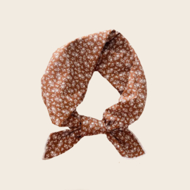 Haarband / sjaaltje - Flower Field Brown