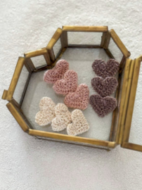 Knitted Hearts - Crème