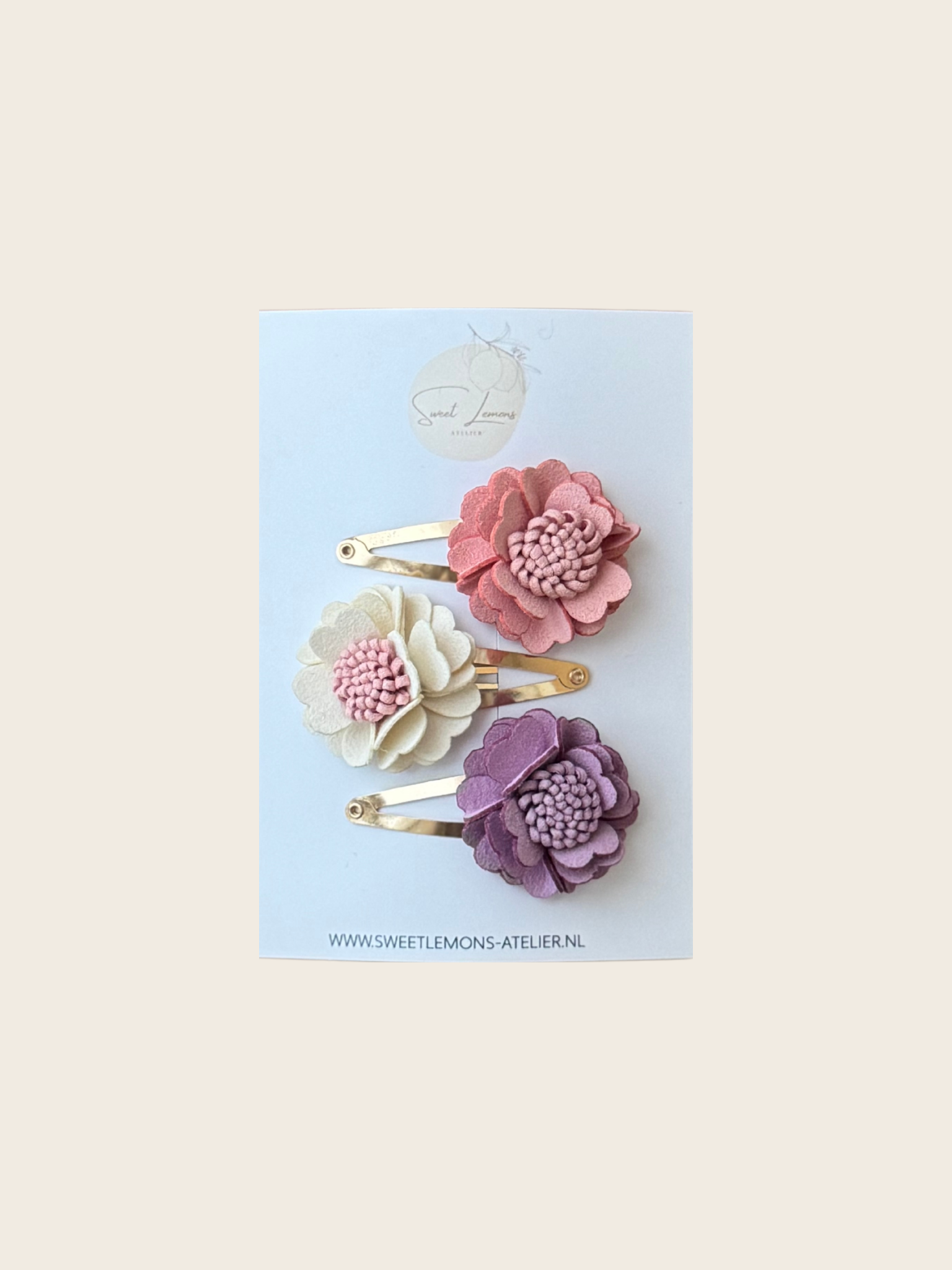 Setje Haarspeldjes - Flowerly Roze