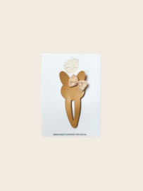 Bunny Clip - Bow Hazelnut
