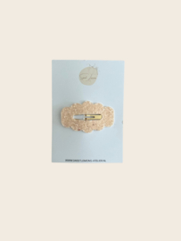 Bubbel Haarspeldje  - Glitter Beige