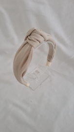 Haarband - Ribbed Knot Beige