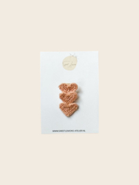 Knitted Hearts - Pink