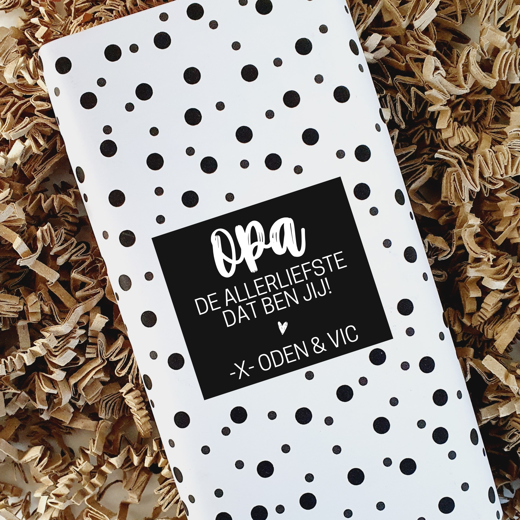 Cadeau opa - Koffie en chocolade - Brievenbus cadeau