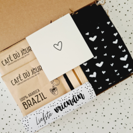 Cadeau voor vriendin - Mini relax momentje koffie - Brievenbus cadeau