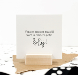 Cadeau voor de meester - Mini cadeautje - Thee & blockie - Brievenbus cadeau