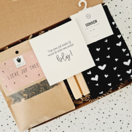 Cadeau voor de juf - Thee cadeautje - Brievenbus cadeau