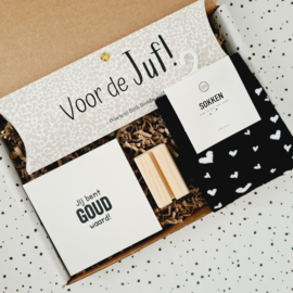 Cadeau voor de juf - Voetenbadje voor de juf - Brievenbus cadeau