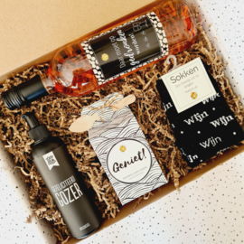 Borrelmomentje - Gefeliciteerd Gozer - Wijn cadeau - Cadeaupakket