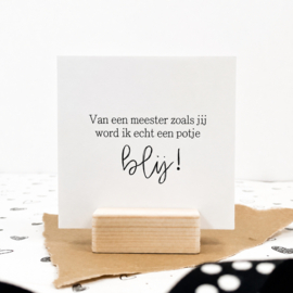 Cadeau voor meester - Mini cadeautje thee - Brievenbus cadeau