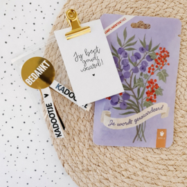 €6,65 excl. BTW - Complimententhee & handcrème - Dag van de Pedagogisch Medewerker cadeau