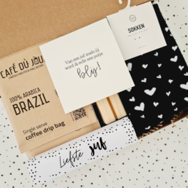 Cadeau voor de juf - Mini relax momentje koffie - Brievenbus cadeau