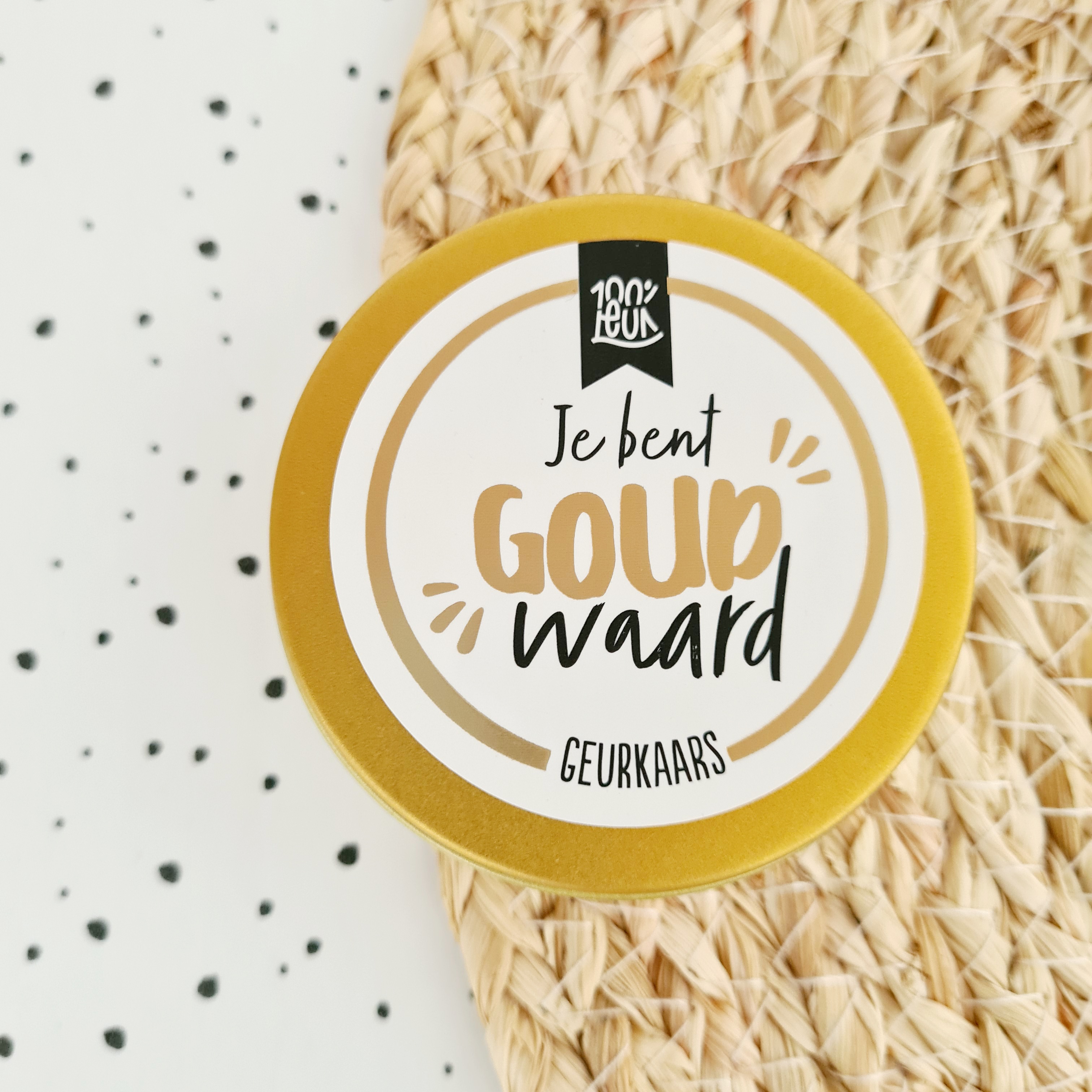 15. Kaart, handcrème & geurkaars - Jij bent goud waard