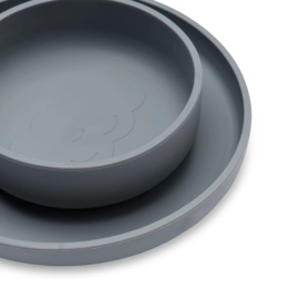 Jollein - Siliconen kinderderviesset - Storm Grey